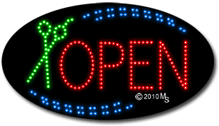 Open Scissors Animated LED Sign