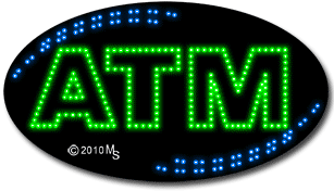 Green ATM Animated LED Sign