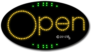 Open Smile Animated LED Sign