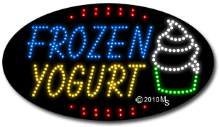 Frozen Yogurt Animated LED Sign