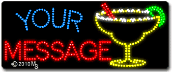Custom Margarita Animated LED Sign
