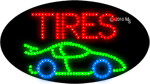 Tires with Car Logo Animated LED Sign