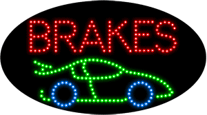 Red Brakes Car Logo Animated LED Sign