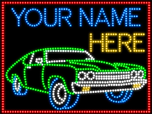 Custom Stock Car Animated LED Sign