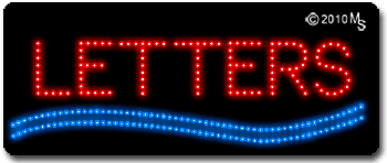 Red and Blue Custom Letters with Swoosh Animated LED Sign