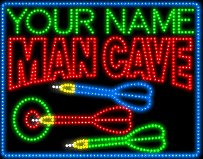 Mancave Custom Dart Animated LED Sign