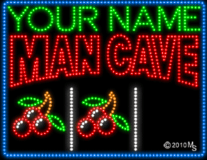 Mancave Custom Slots Animated LED Sign