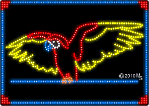 Custom Macaw Parrot Custom Animated LED Sign