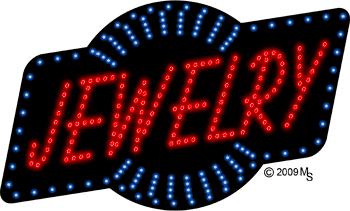 Red Jewelry Animated LED Sign