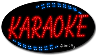 Red Karaoke Animated LED Sign