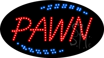Red Pawn Animated LED Sign