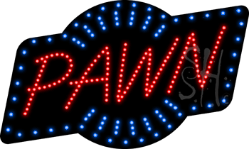 Red Pawn Animated LED Sign