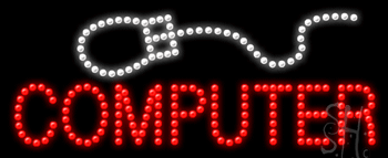 Computer with Mouse Animated LED Sign