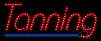 Red and Blue Tanning Animated LED Sign