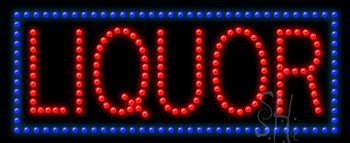 Red and Blue Liquor Animated LED Sign