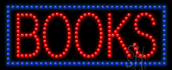 Blue Border Books Animated LED Sign