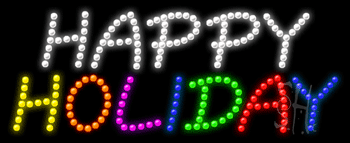 Happy Holiday Animated LED Sign