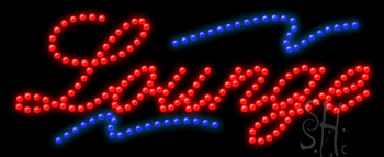 Red and Blue Lounge Animated LED Sign