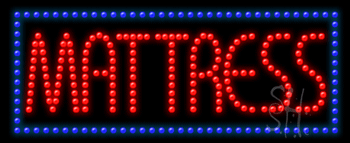 Red and Blue Mattress Animated LED Sign