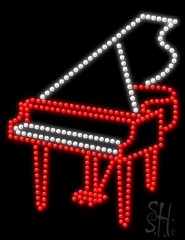 Piano Logo Animated LED Sign