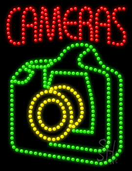 Cameras Logo Animated LED Sign