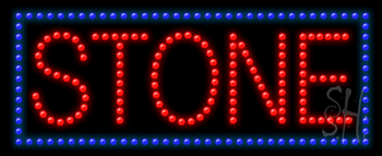 Red and Blue Stone Animated LED Sign