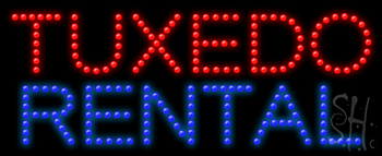 Red and Blue Tuxedos Rental Animated LED Sign