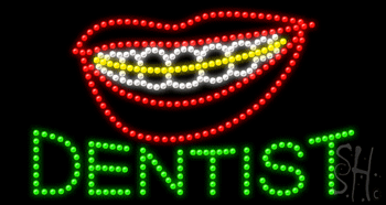 Green Dentist Animated LED Sign