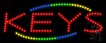 Deco Style Keys Animated LED Sign