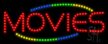 Deco Style Movies Animated LED Sign