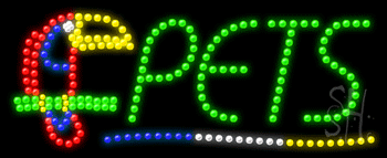 Green Pets Animated LED Sign