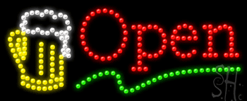 Beer Open Animated LED Sign