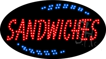 Red Sandwiches Animated LED Sign
