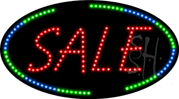 Green and Blue Border Sale Animated LED Sign