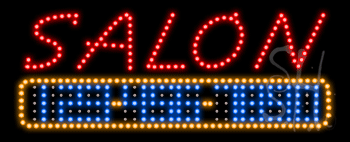 Salon Animated LED Sign with Phone