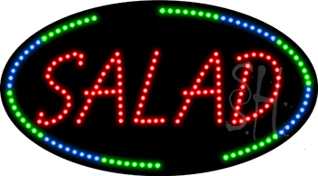 Green and Blue Border Salad Animated LED Sign