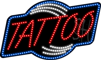 Tattoo with Border Animated LED Sign