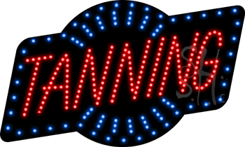 Red Tanning Animated LED Sign
