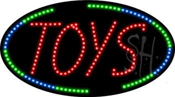 Oval Border Toys Animated LED Sign