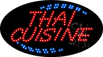 Red Thai Cuisine Animated LED Sign