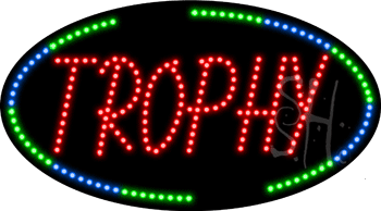 Oval Border Trophy Animated LED Sign