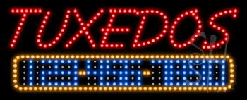 Red Tuxedo with Phone Animated LED Sign