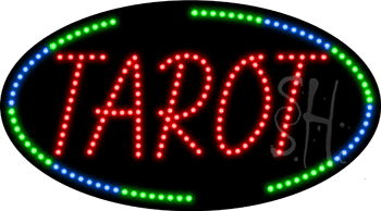 Green and Blue Border Tarot Animated LED Sign