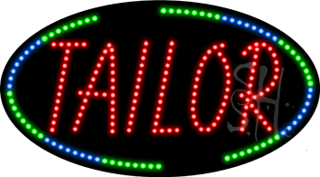 Green and Blue Border Tailor Animated LED Sign