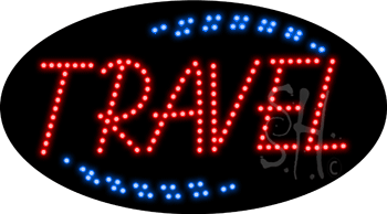 Red Travel Animated LED Sign