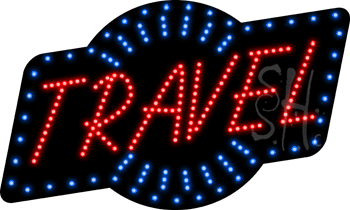 Red Travel Animated LED Sign