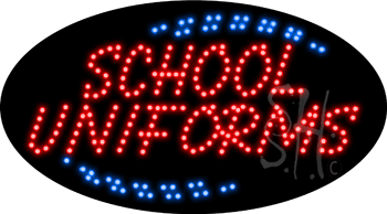 Red School Uniforms Animated LED Sign