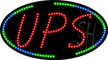 Green and Blue Border Ups Animated LED Sign