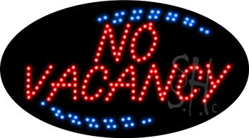 Red No Vacancy Animated LED Sign