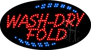 Red Wash-Dry Fold Animated LED Sign